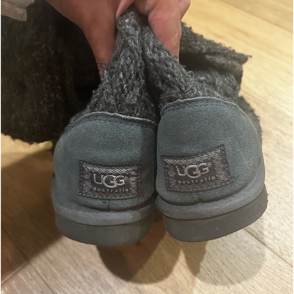 UGG Australia Womens Lattice Cardy Gray Knit boots - Picture 2 of 5